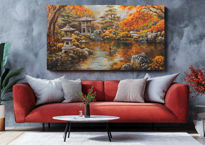 Canvas Wall Art - Japanese Garden Autumn - BX0333