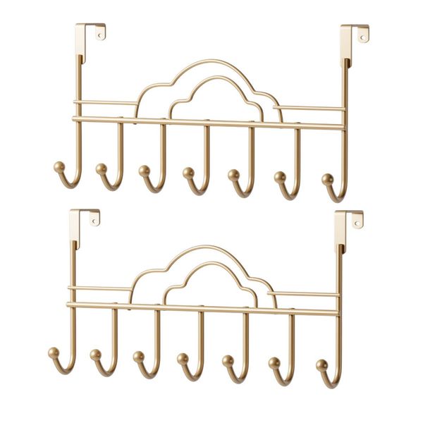 Over The Door Utility Hook Metal Deco Door Hanging Storage Hook - 2 Pack