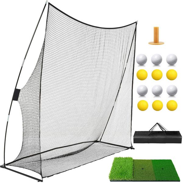 3m Portable Golf Practice Hitting Net Golf Hitting Mat and Ball Training Kit