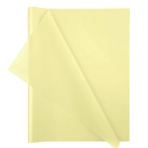 Wrapping Tissue Paper - 24 Sheets - Yellow - Eco-friendly &amp; Recyclable