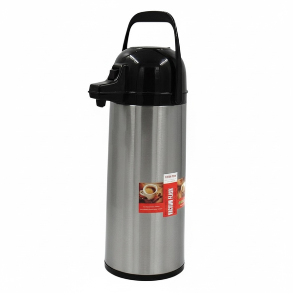 Stainless Steel Camp Thermal Pump Vaccum Flask For Hot And Cold Beverages