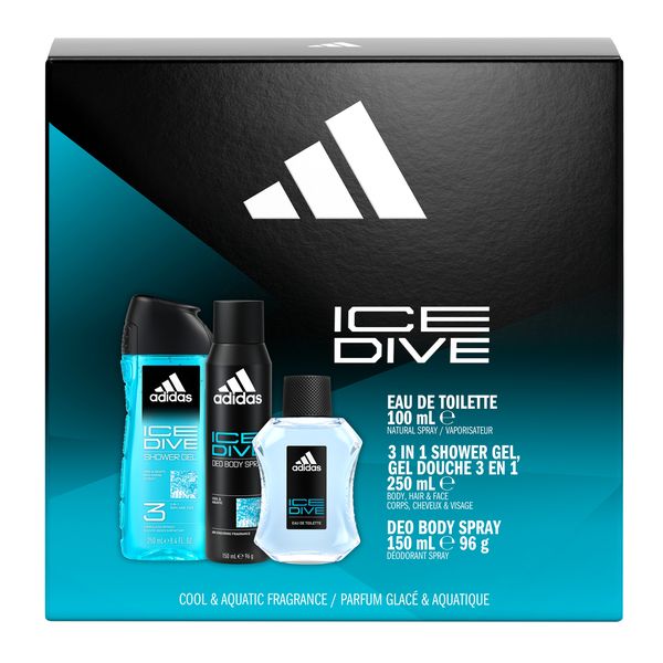 Adidas Ice Dive Edt100ml + Sg250ml + Bs150ml