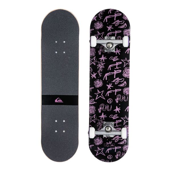 Quiksilver Snake Skateboard - Black - 8.25 X 32.5 Street