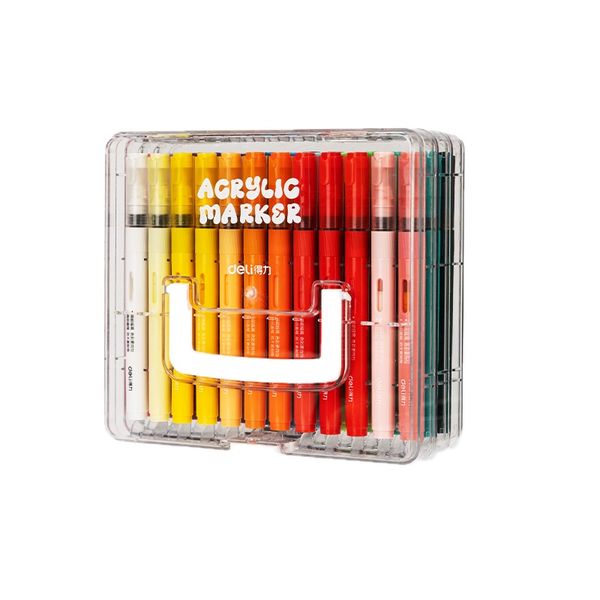 Deli Acrylic Marker 36 Colors with Drawer