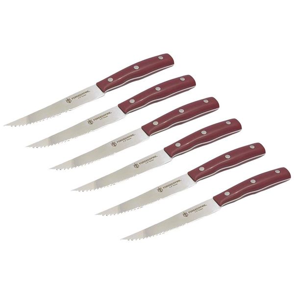 Homemax Forged in Fire 6 Piece Steak Knife Set