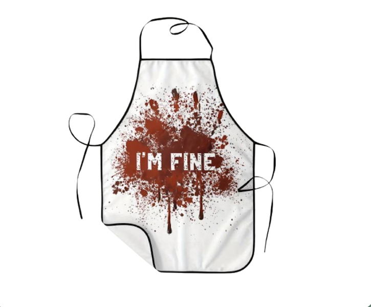 Funny Apron - Crazy - Sarcastic -Im fine
