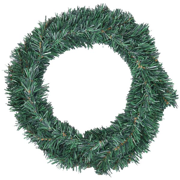 1 Pcs Green Artificial Pine Wreath Garland for Front Door Window Fireplace