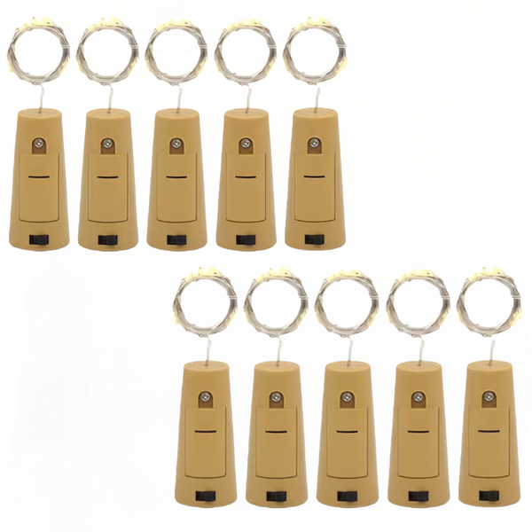 10 Pack 2m LED Bottle Cork Lights for Home &amp; Party Event Decorations