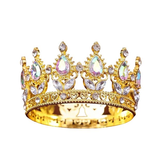 Mini Crown Cake Toppers, Queen Princess Little Crown Tiara With CrystaL