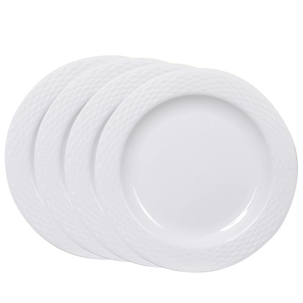 Cutting Edge Round Dinner Side Plates Set of 4 Dishwasher Safe - 19cm