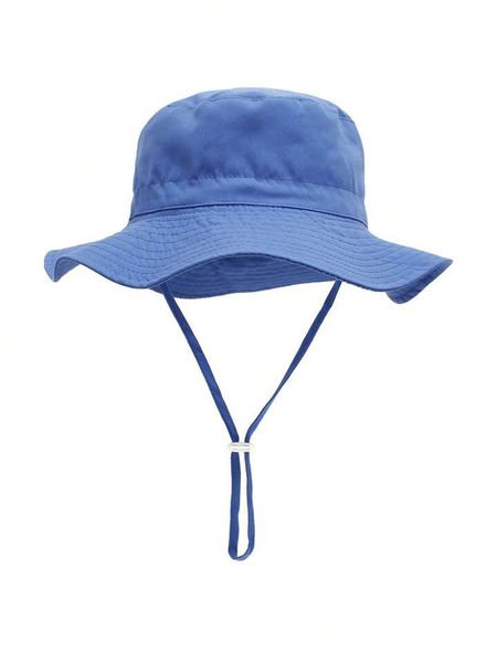 Blue Toddler Wide Brim Bucket Hat