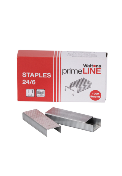PrimeLine - Staples 6mm 24/6 No 0246 Box of 1000 x 10