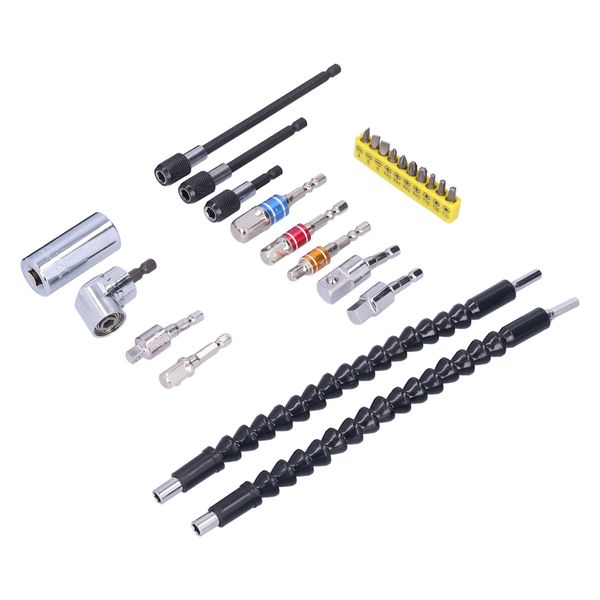 Drill Bit Extension Flexible Stainless Steel Right Angle for Drill