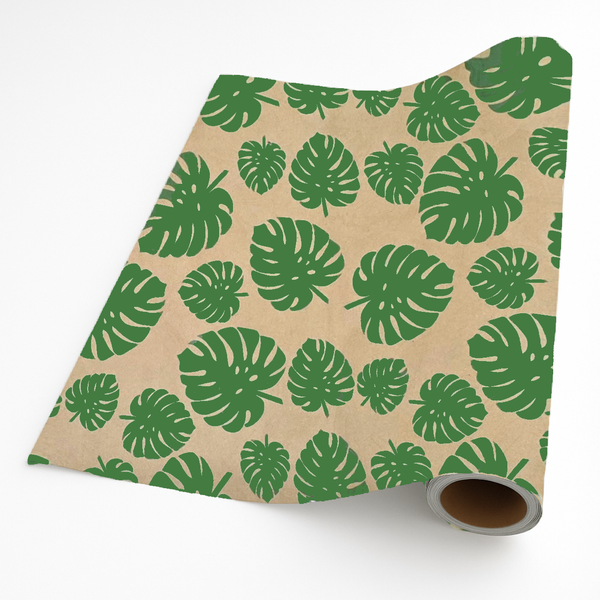 Monstera - Bulk Gift Wrap Roll - 50cm x 50m | Premium 65gsm Paper