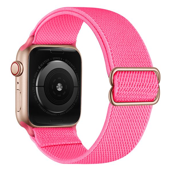 Nylon solo strap Compatible with Apple watch 42/44/45mm-Peach Pink