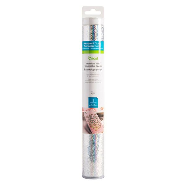 Cricut Premium Vinyl Holographic Sparkle 30x122cm 1-sheet Silver 2006483