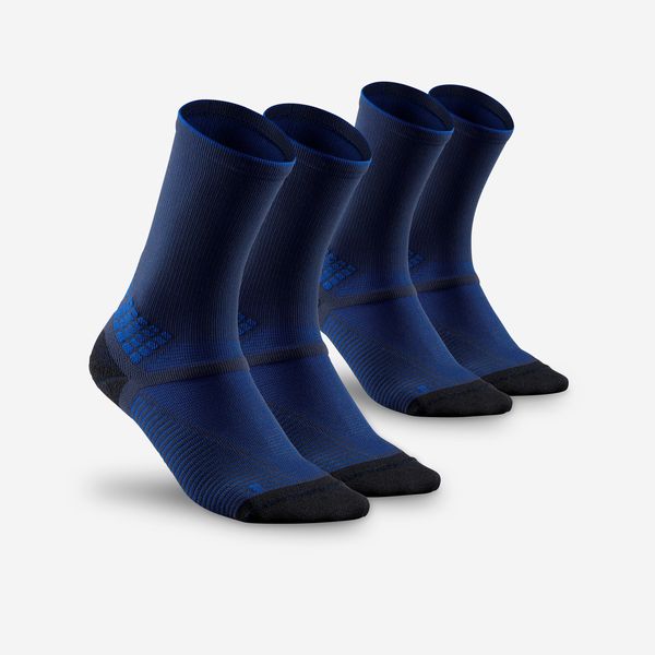 Quechua Hiking Socks - Hike 500 High Black X2 Pairs