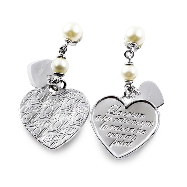 Brosway Original Stainless Steel and Pearl Drop Earrings
