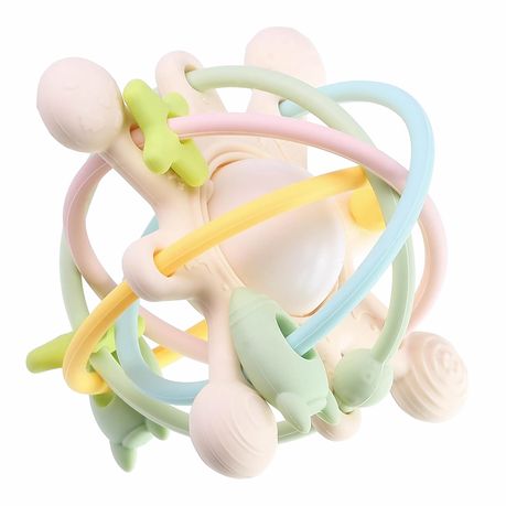 Silicone Baby Sensory Toys, Baby Teething Toy, Rattle Teether Chew Toy Image