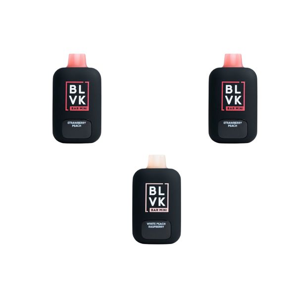 Blvk Bar 12000 Puffs Mixed White Peach Raspberry &amp; Strawberry Peach 3pack