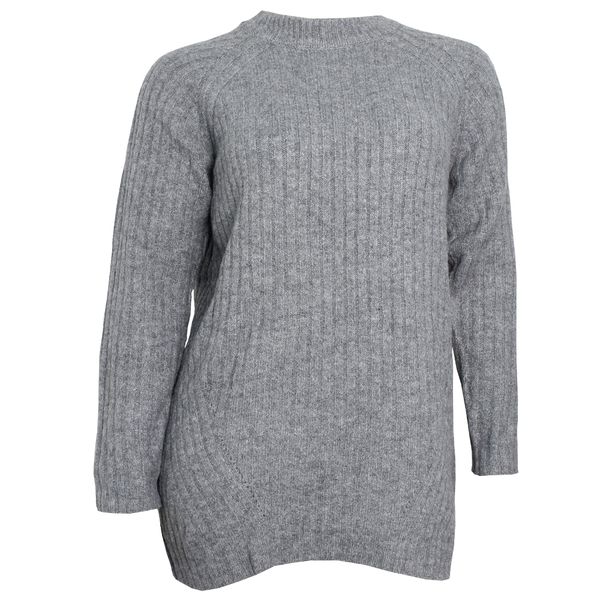 Purple &amp; Prose Ladies Grey Comfy Cabled Jersey