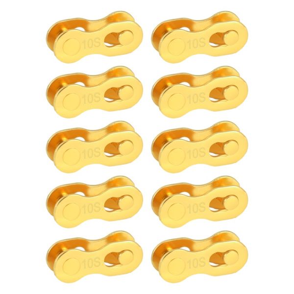 Fluir 10 Piece 10 Speed Gold Bicycle Chain Maste image