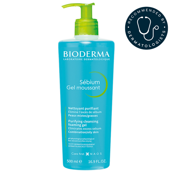 BIODERMA Sébium Gel Moussant Face &amp; Body Wash for Oily Acne-Prone Skin 500ml
