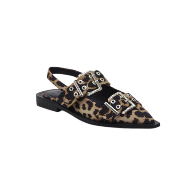 Flat Heel elastic Support Sling Back With Buckle Decor - 2cm