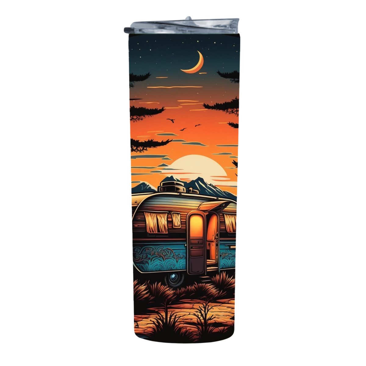 Camper sunset 20 oz straight skinny tumbler 039 shop today get it