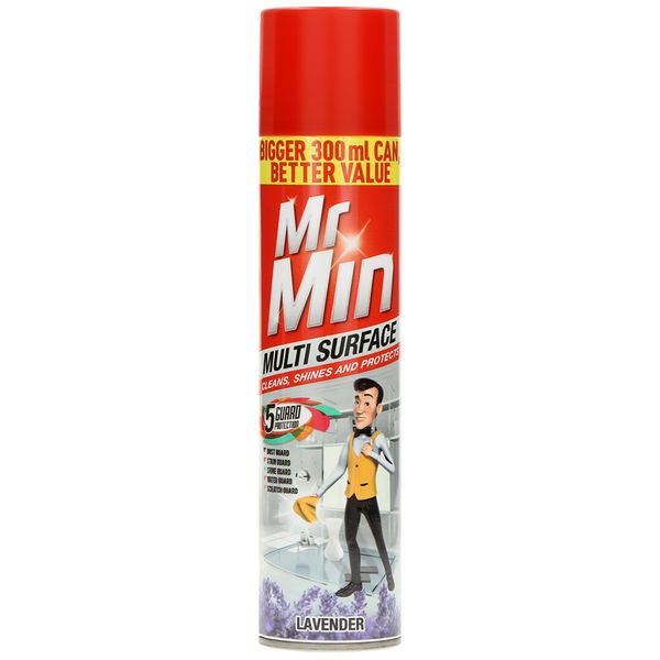 Mr Min 300ml, Multi Surface Cleaner, Furniture Polish, Lavender