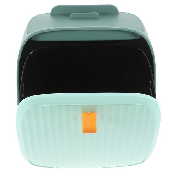Green Mini Countertop Trash Can with Lid for Home, Office, Bedroom