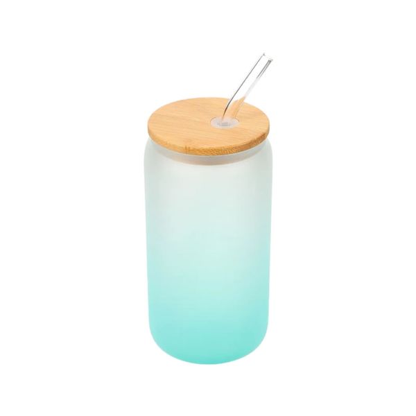 500ml Multi-Functional Glass Cup With Bamboo Lid And Straw IF-89