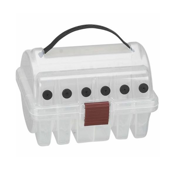Camping Fishing Tackle Box 6 Compartments Line Hook Storage 15cm