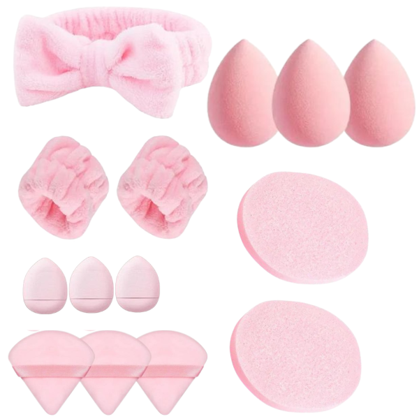 All-in-One Skincare &amp; Make-Up Sponge Set (14 Pieces)
