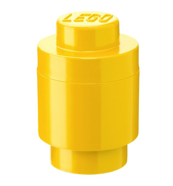 LEGO Storage Brick 1 Round - Bright Yellow (18cm Tall)