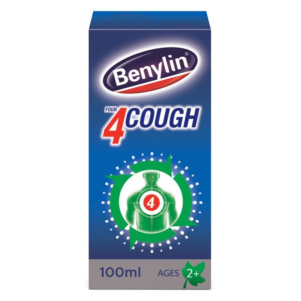 Benylin 4 Cough Syrup, Infused with Ivy leaf, 100ml