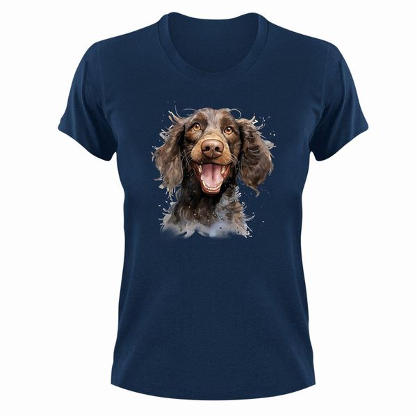 Water Spaniel T-Shirt Gift Navy Christmas Birthday Present 332