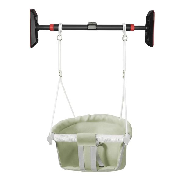 2 Piece - Doorway Baby Swing Seat Set For Infants And Toddlers - Green
