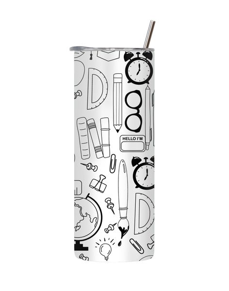 Glasses 20 Oz Tumbler with Lid Straw Trendy Back To School Graphic Gift 252