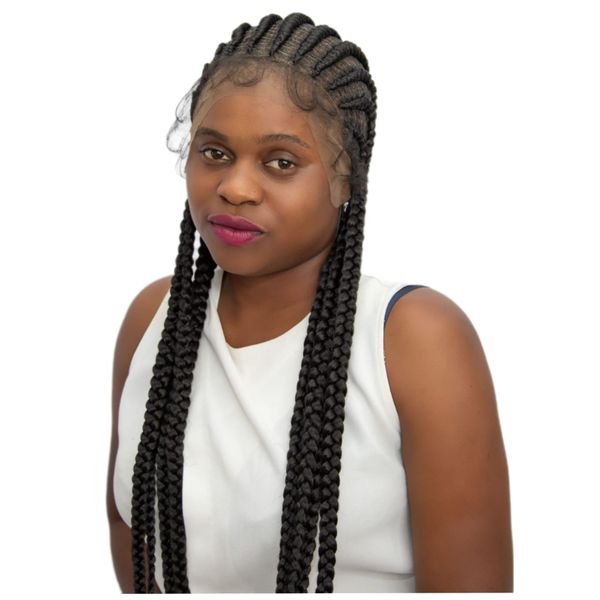 Braided Cornrows 32Inch Full Lace Wig – Black