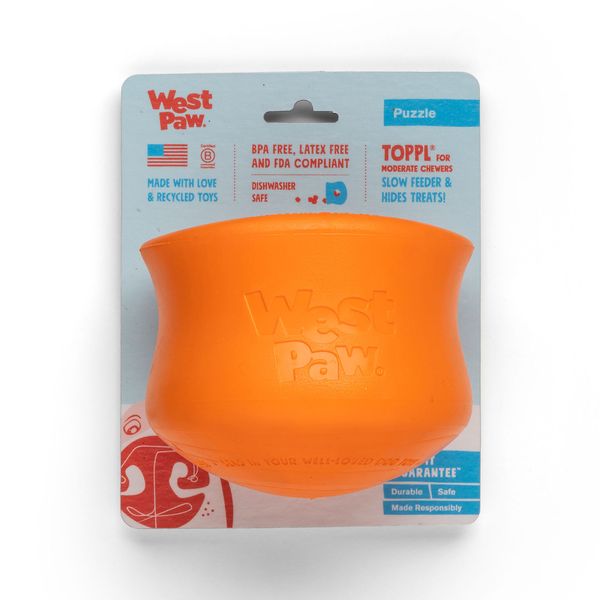 West Paw - Toppl Treat Toy Extra Large Orange