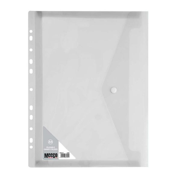 Meeco - A4 Fileable Carry Folder - Clear