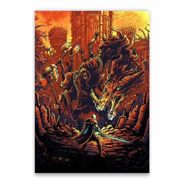 Video Game Battle Scene Poster - A1