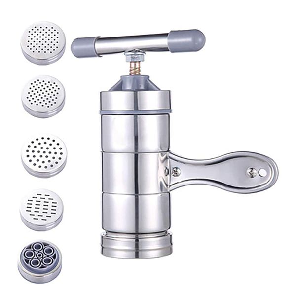 5-Piece Stainless Steel Manual Noodle Pasta Maker