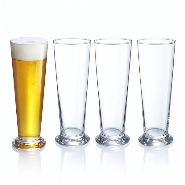 ECO LIFESTYLE AFRICA 4-Piece Beer Glass Set - 370ml Each - Beer Glasses for Home &amp; Bar