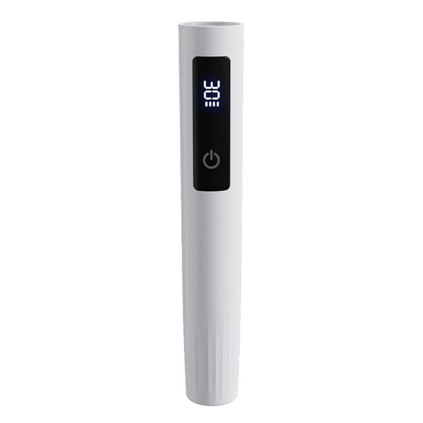 Handheld Portable Manicure Lamp, Cordless Nail Lamp with LCD Display,White
