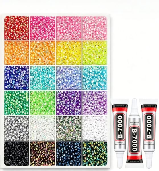 Rhinestone Bedazzler Kit DIY Craft Gems 24000 Pieces
