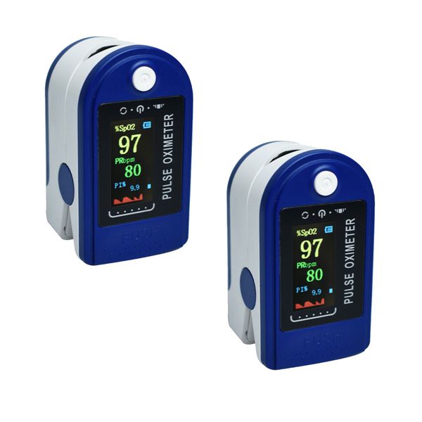 Oxymeter Fingertip Multi Colour Screen Oximeter Pulse Screening Tool-2 Pack