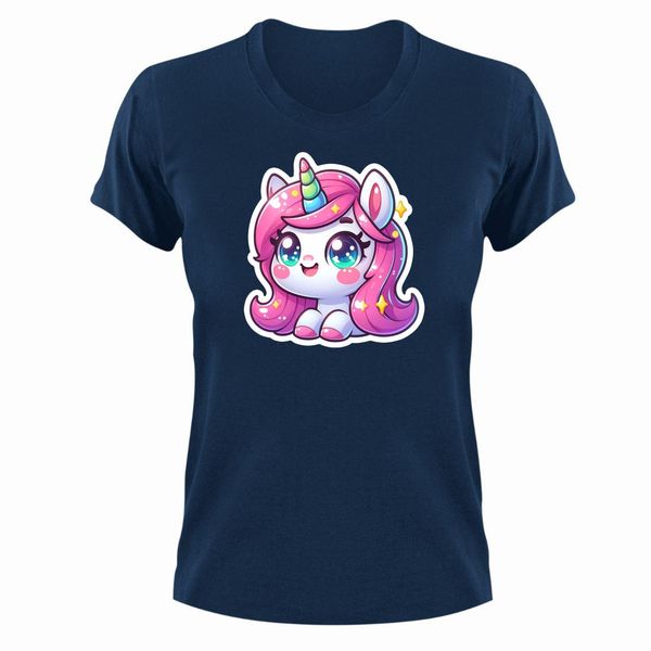 Unicorn 2 T-Shirt Gift Navy for Christmas Birthday Present 326