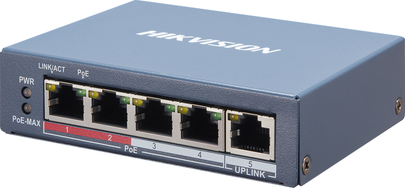 4 Port PoE Hikvision Smart Managed Switch - DS-3E1105P-EI